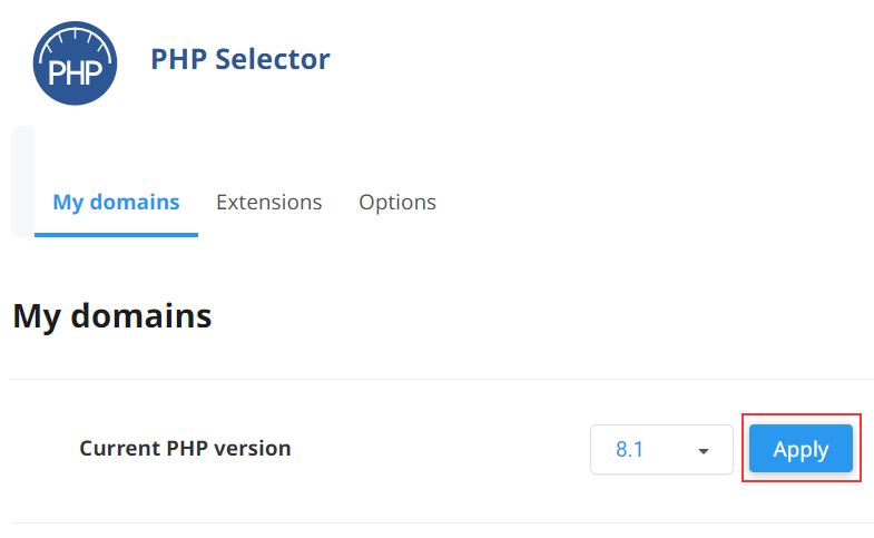 php - version apply