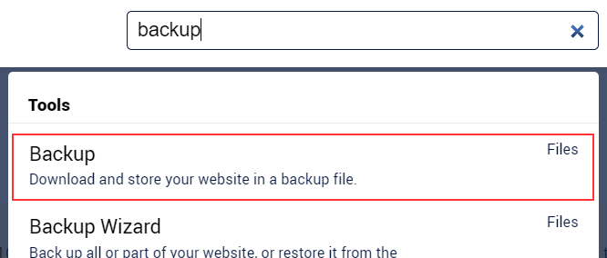 search box - backup