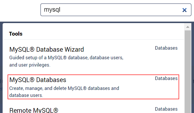 search box - mysql