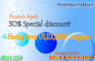 30% Diskon Hosting Server US, IIX, SDH,dan Singapore