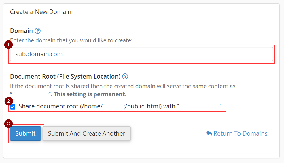 domain subdomain