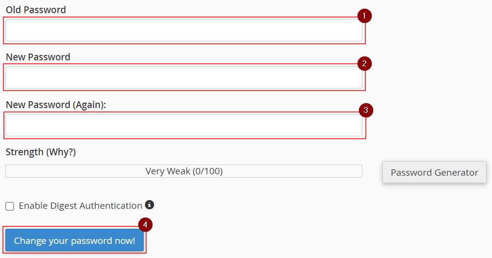 password - setup