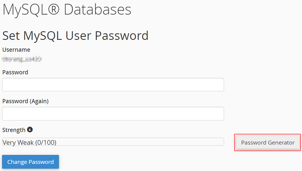 mysql - change user password